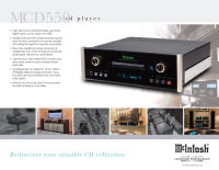 McIntosh MCD-550 - Brochure 